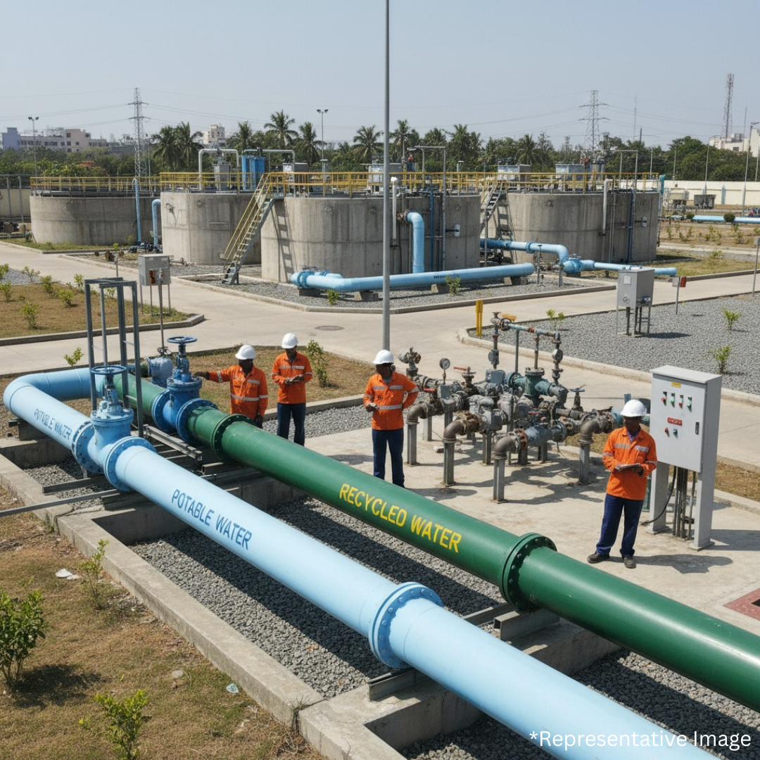 Dual piping water supply system